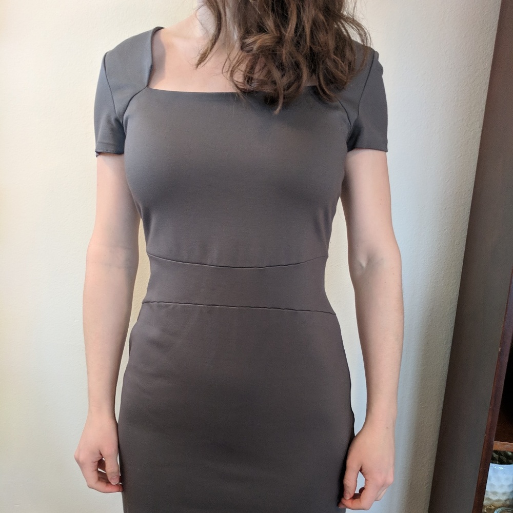 Banana Republic Grey Sheath Dress Sz 8
